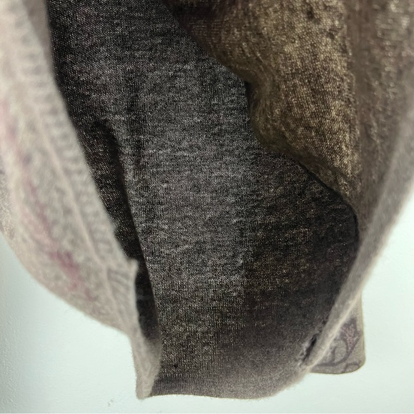 Lambswool Angora Hair Floral Paisley Natural Tones Button Down Cardigan Sweater - Picture 7 of 11